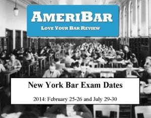 New York bar exam dates for 2014